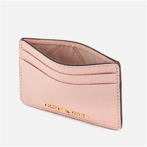 pink michael kors card holder